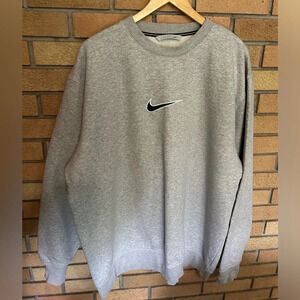 Vintage Nike Big Middle Swoosh Sweatshirt Crewneck Pullover Size XXL